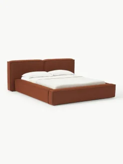 Bouclé gestoffeerd bed Lennon met opbergruimte^Westwing Collection Discount