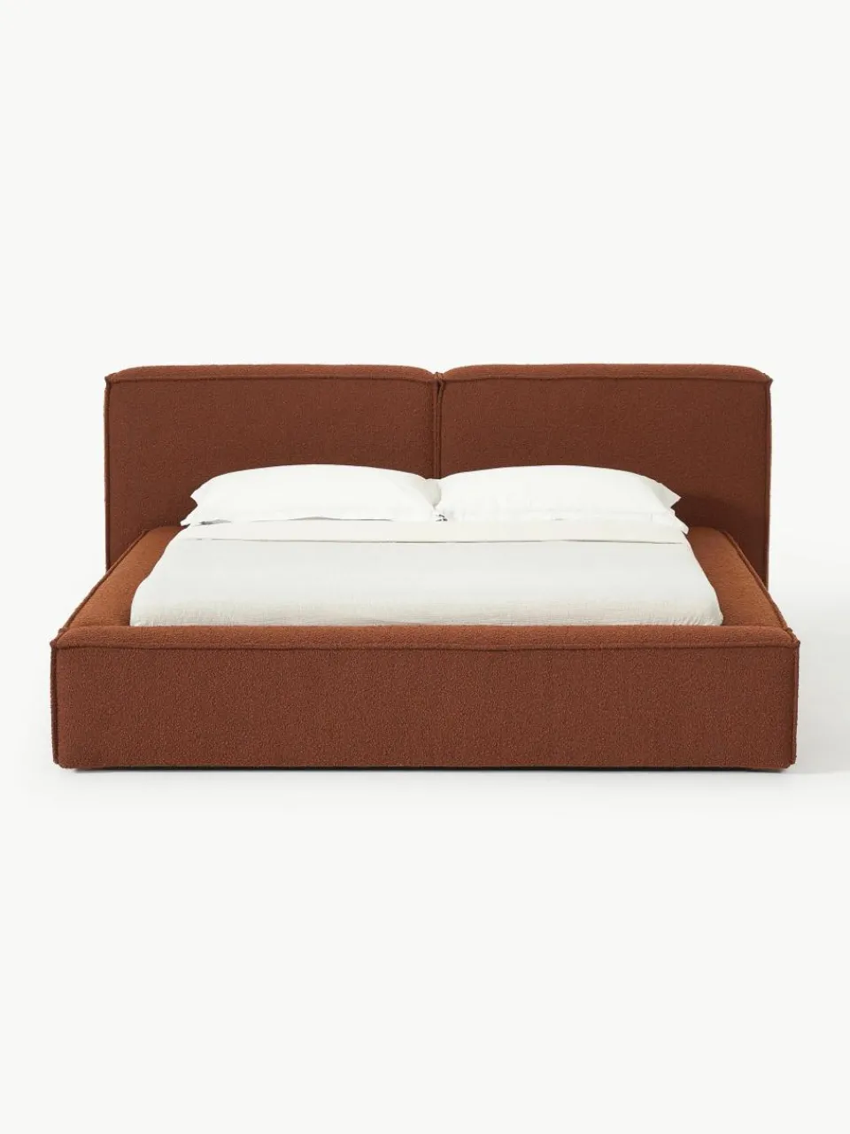 Bouclé gestoffeerd bed Lennon met opbergruimte^Westwing Collection Discount