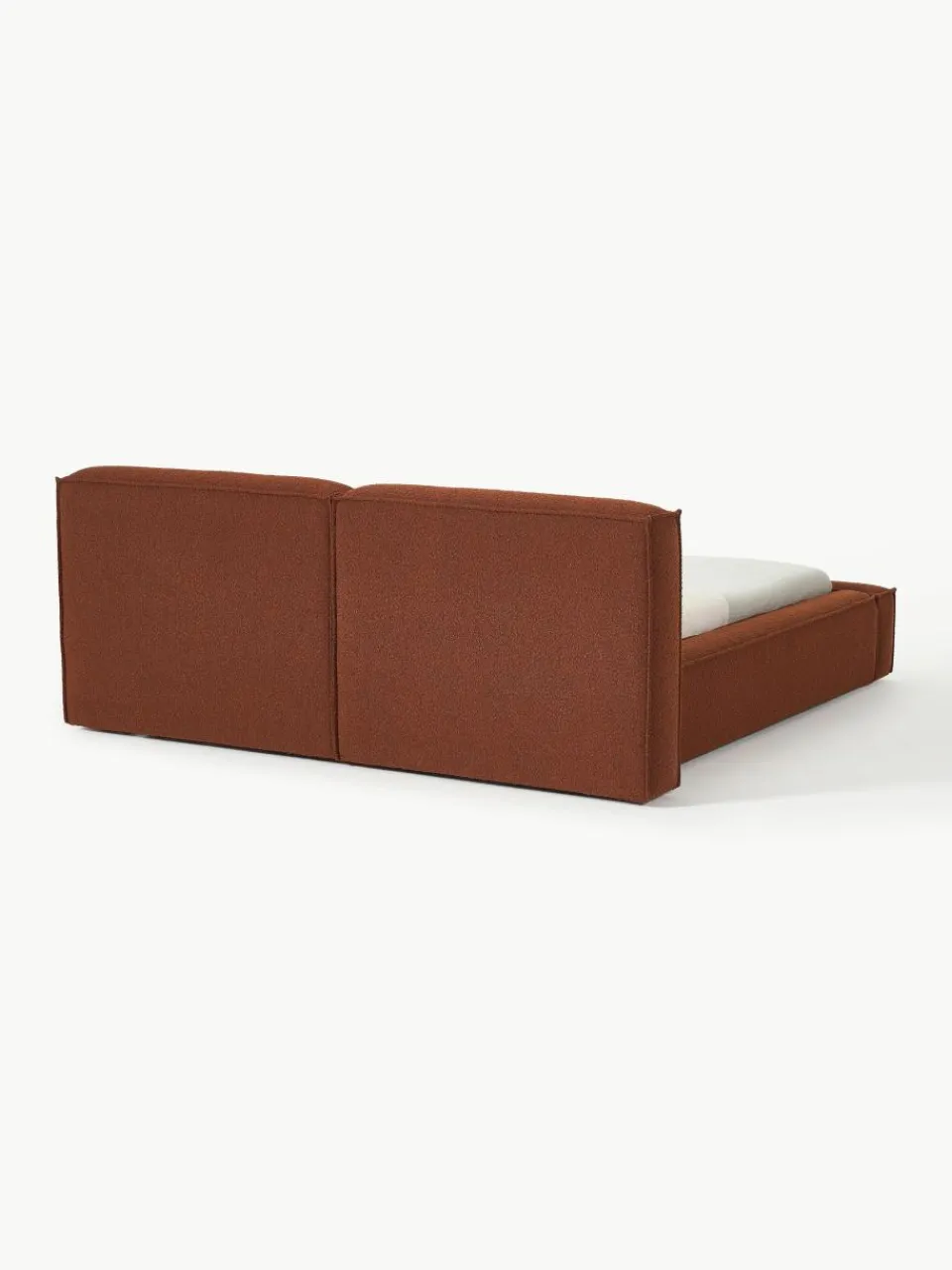 Bouclé gestoffeerd bed Lennon met opbergruimte^Westwing Collection Discount