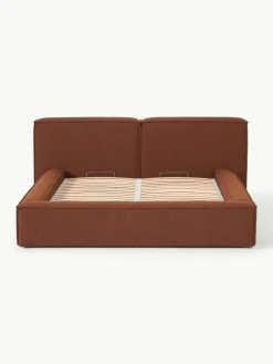 Bouclé gestoffeerd bed Lennon met opbergruimte^Westwing Collection Discount