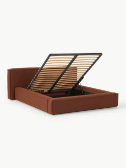 Bouclé gestoffeerd bed Lennon met opbergruimte^Westwing Collection Discount