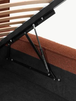 Bouclé gestoffeerd bed Lennon met opbergruimte^Westwing Collection Discount