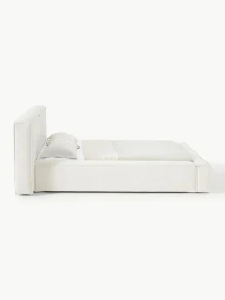 Bouclé gestoffeerd bed Lennon met opbergruimte^Westwing Collection Online