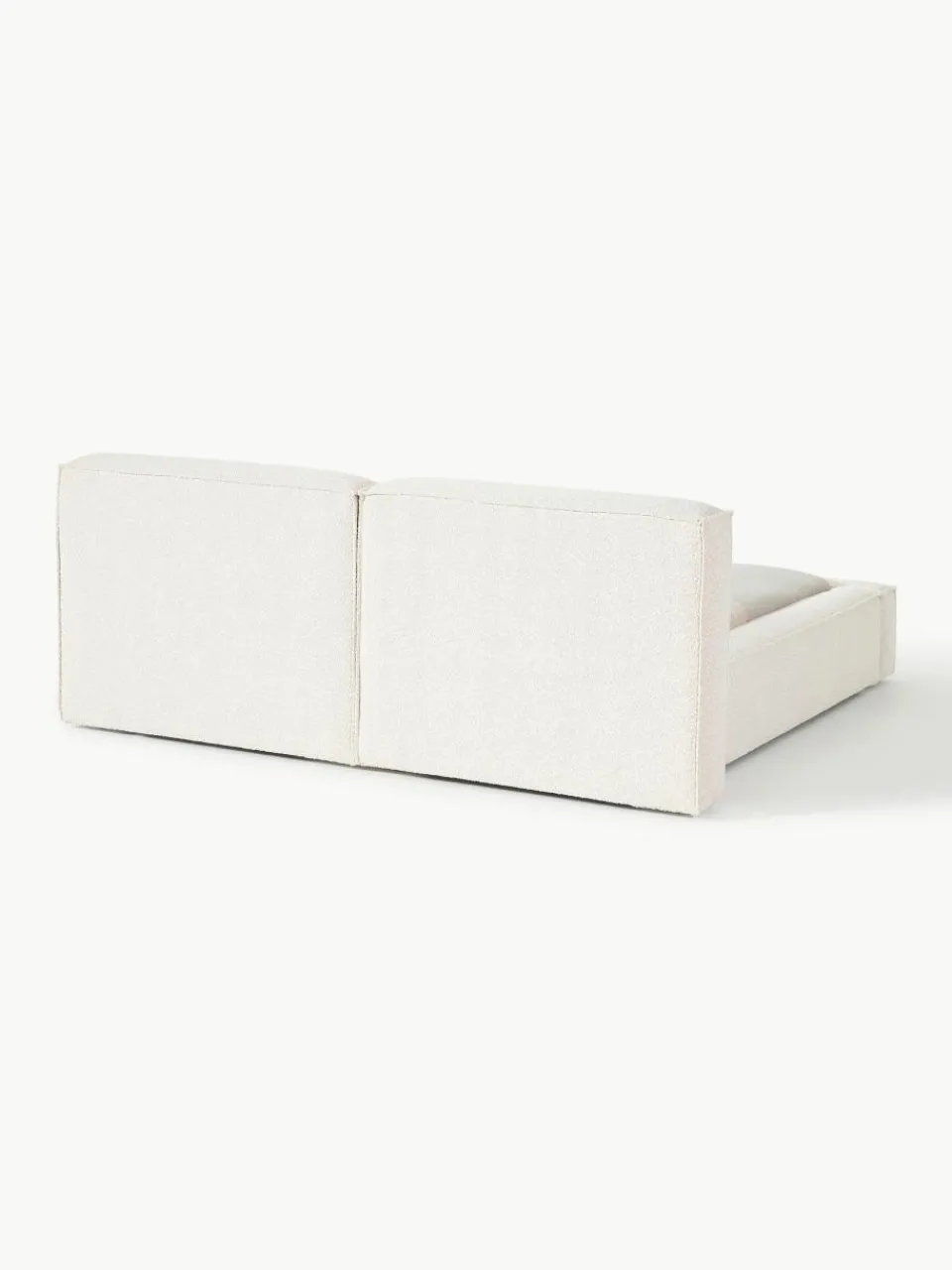 Bouclé gestoffeerd bed Lennon met opbergruimte^Westwing Collection Online