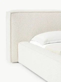 Bouclé gestoffeerd bed Lennon met opbergruimte^Westwing Collection Online