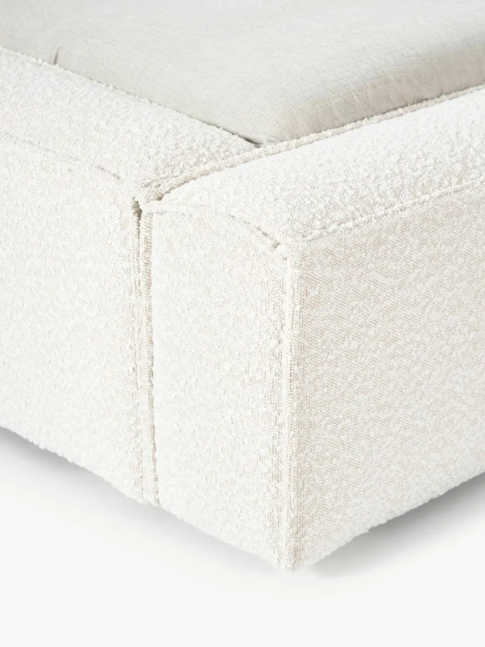 Bouclé gestoffeerd bed Lennon met opbergruimte^Westwing Collection Online