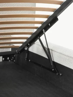 Bouclé gestoffeerd bed Lennon met opbergruimte^Westwing Collection Online