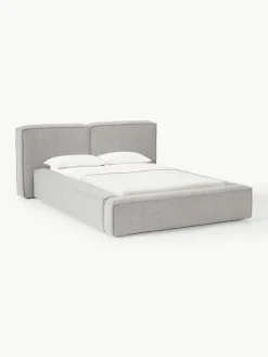 Bouclé gestoffeerd bed Lennon^Westwing Collection Discount