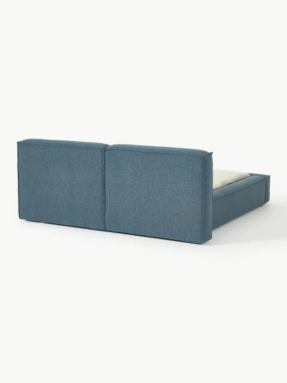 Bouclé gestoffeerd bed Lennon met opbergruimte^Westwing Collection New