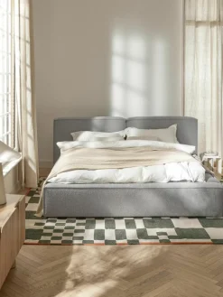 Bouclé gestoffeerd bed Lennon met opbergruimte^Westwing Collection Outlet