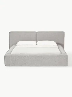 Bouclé gestoffeerd bed Lennon met opbergruimte^Westwing Collection Outlet