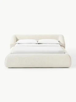 Bouclé gestoffeerd bed Sofia^Westwing Collection Discount