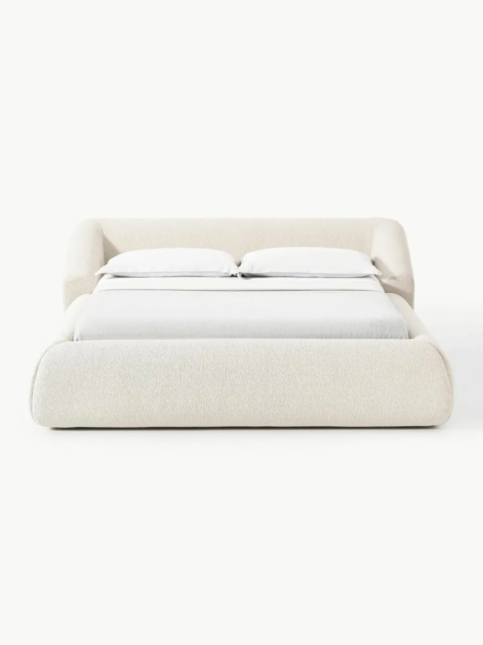 Bouclé gestoffeerd bed Sofia^Westwing Collection Discount