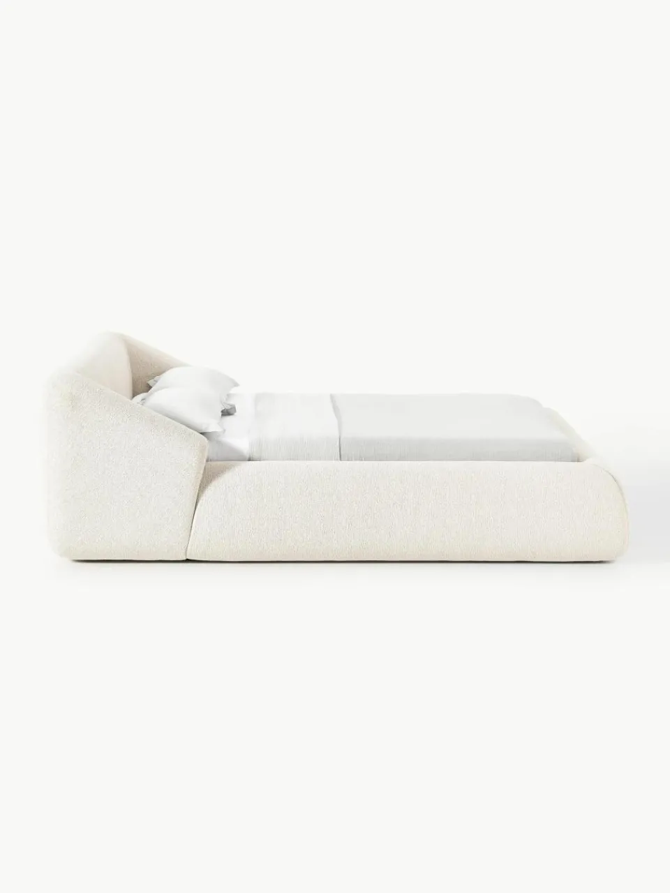 Bouclé gestoffeerd bed Sofia^Westwing Collection Discount