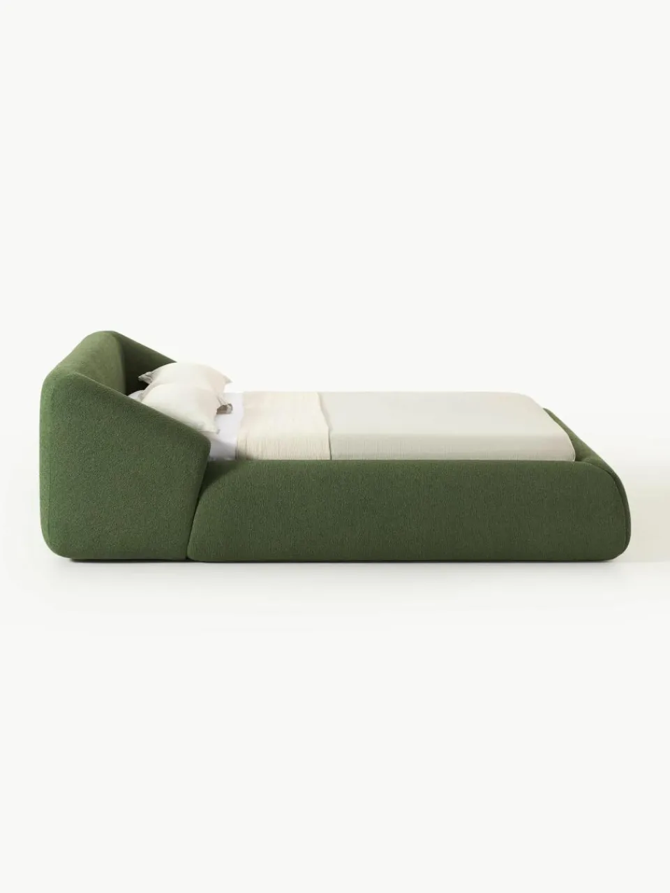 Bouclé gestoffeerd bed Sofia^Westwing Collection Online