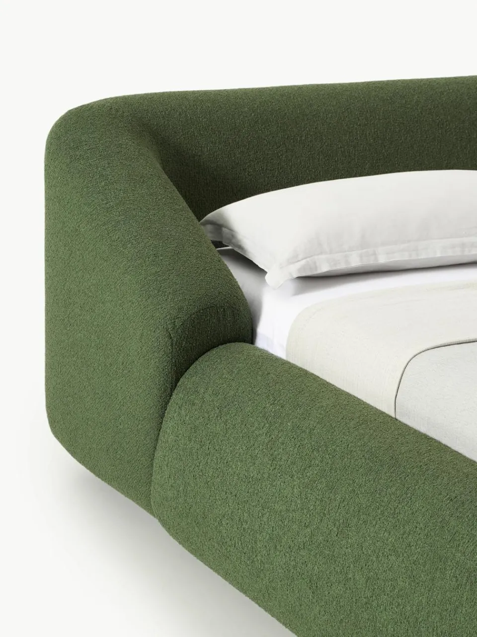 Bouclé gestoffeerd bed Sofia^Westwing Collection Online