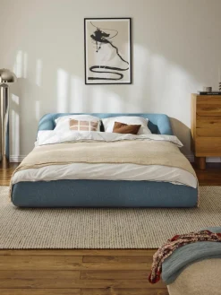 Bouclé gestoffeerd bed Sofia^Westwing Collection Discount