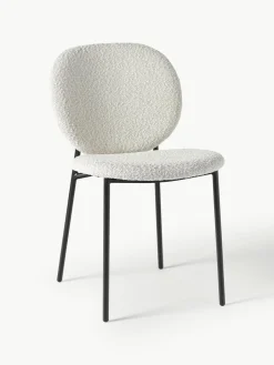 Bouclé gestoffeerde stoelen Ulrica, 2 stuks^Westwing Collection Hot