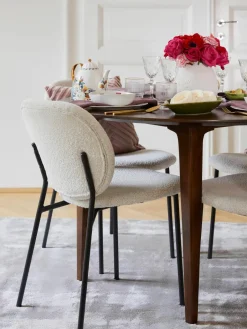 Bouclé gestoffeerde stoelen Ulrica, 2 stuks^Westwing Collection Hot