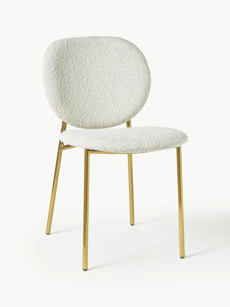 Bouclé gestoffeerde stoelen Ulrica, 2 stuks^Westwing Collection Best