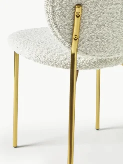 Bouclé gestoffeerde stoelen Ulrica, 2 stuks^Westwing Collection Best