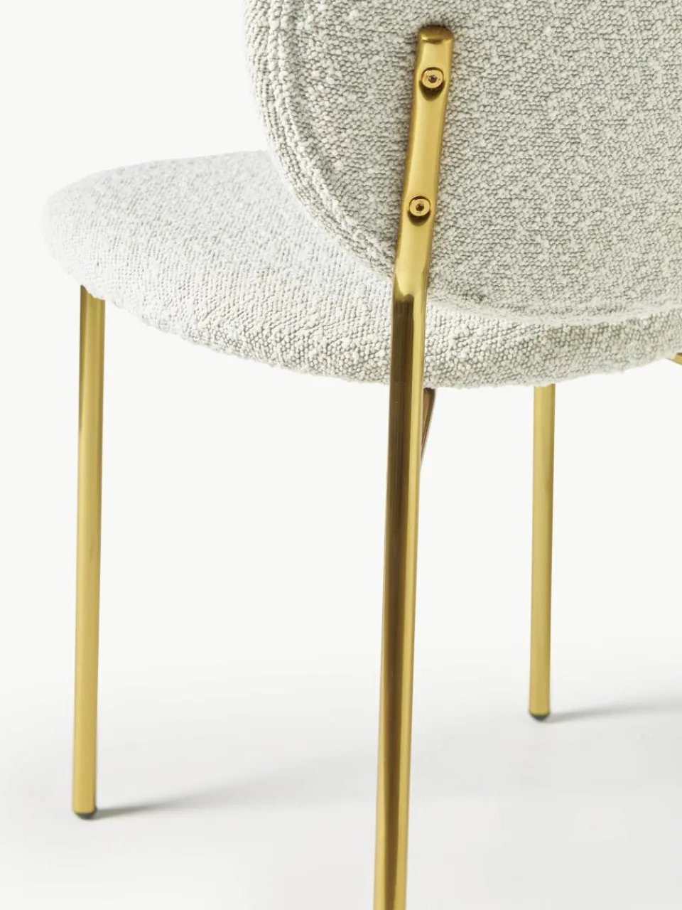Bouclé gestoffeerde stoelen Ulrica, 2 stuks^Westwing Collection Best