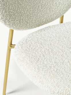 Bouclé gestoffeerde stoelen Ulrica, 2 stuks^Westwing Collection Best