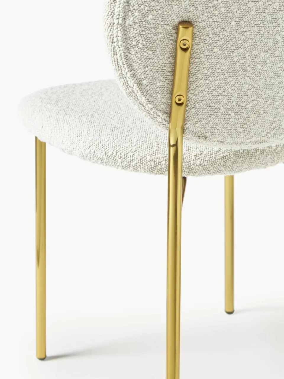 Bouclé gestoffeerde stoelen Ulrica, 2 stuks^Westwing Collection Best