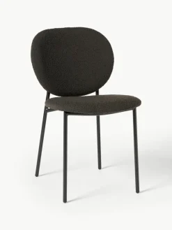 Bouclé gestoffeerde stoelen Ulrica, 2 stuks^Westwing Collection Fashion