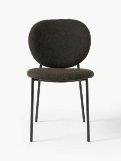 Bouclé gestoffeerde stoelen Ulrica, 2 stuks^Westwing Collection Fashion