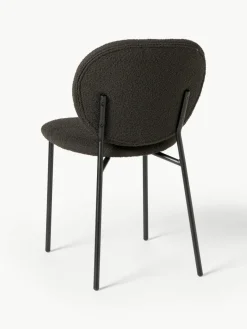 Bouclé gestoffeerde stoelen Ulrica, 2 stuks^Westwing Collection Fashion