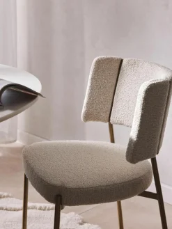 Bouclé gestoffeerde stoelen Samantha, 2 stuks^Westwing Collection Outlet