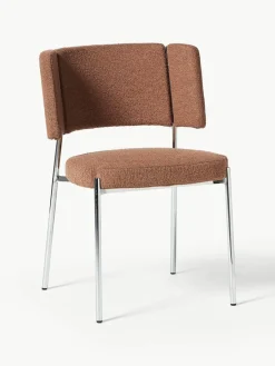 Bouclé gestoffeerde stoelen Samantha, 2 stuks^Westwing Collection Hot