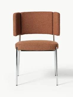 Bouclé gestoffeerde stoelen Samantha, 2 stuks^Westwing Collection Hot