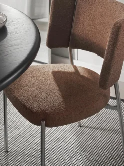 Bouclé gestoffeerde stoelen Samantha, 2 stuks^Westwing Collection Hot