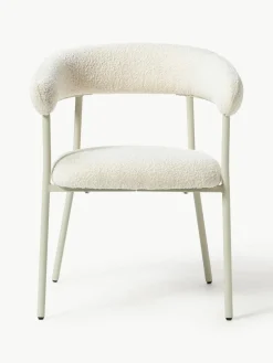 Bouclé gestoffeerde stoelen Thiago, 2 stuks^Westwing Collection Fashion