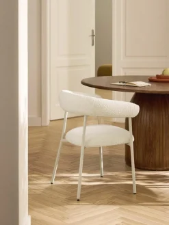 Bouclé gestoffeerde stoelen Thiago, 2 stuks^Westwing Collection Fashion