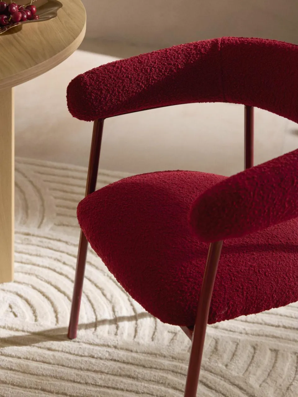 Bouclé gestoffeerde stoelen Thiago, 2 stuks^Westwing Collection Hot
