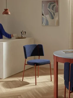 Bouclé gestoffeerde stoelen Samantha, 2 stuks^Westwing Collection New