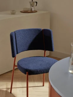 Bouclé gestoffeerde stoelen Samantha, 2 stuks^Westwing Collection New