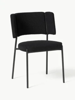 Bouclé gestoffeerde stoelen Samantha, 2 stuks^Westwing Collection Hot