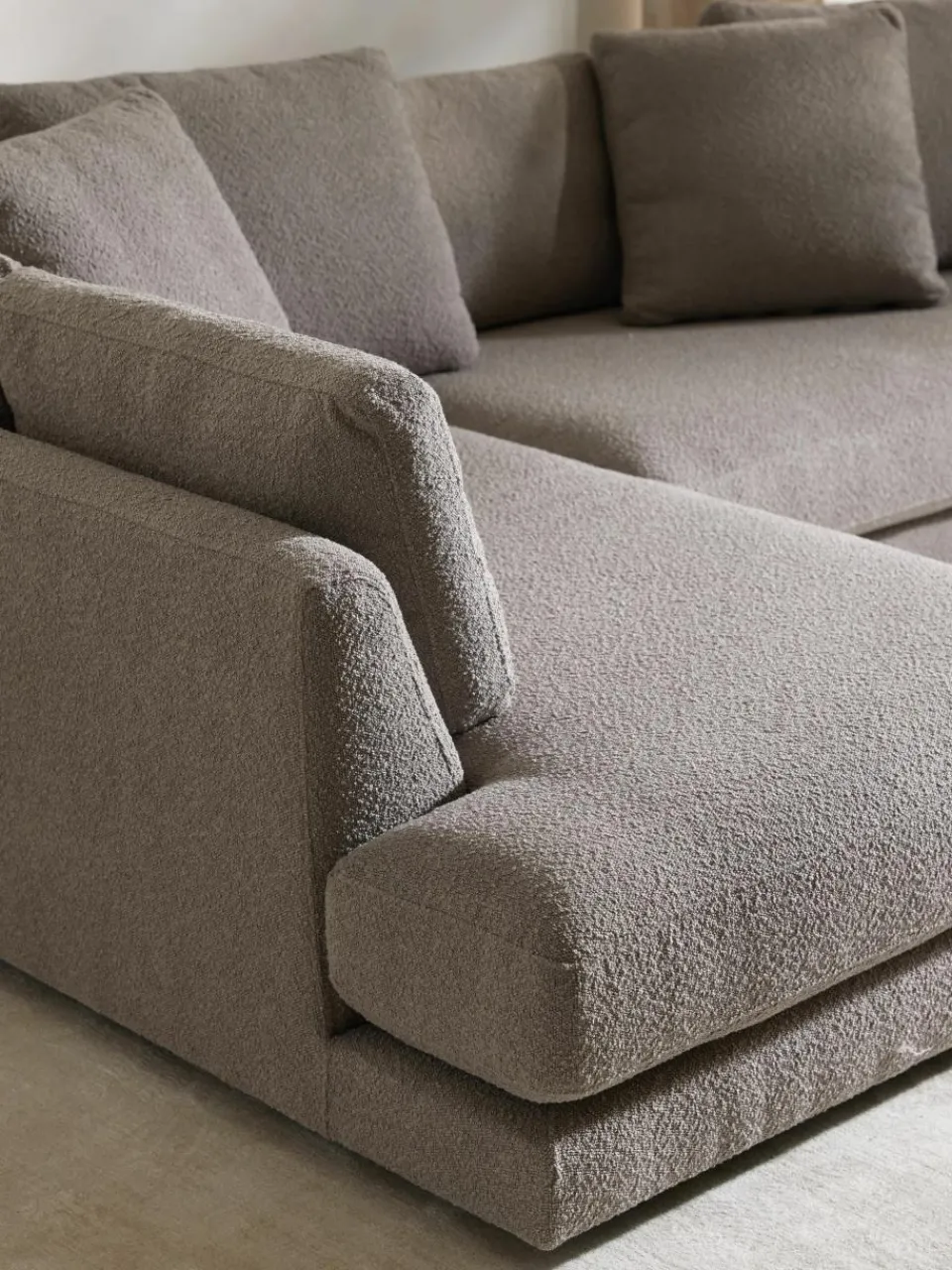 Bouclé hoekbank Tribeca^Westwing Collection Hot