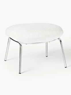 Bouclé kruk Luan met metalen poten^Westwing Collection Hot