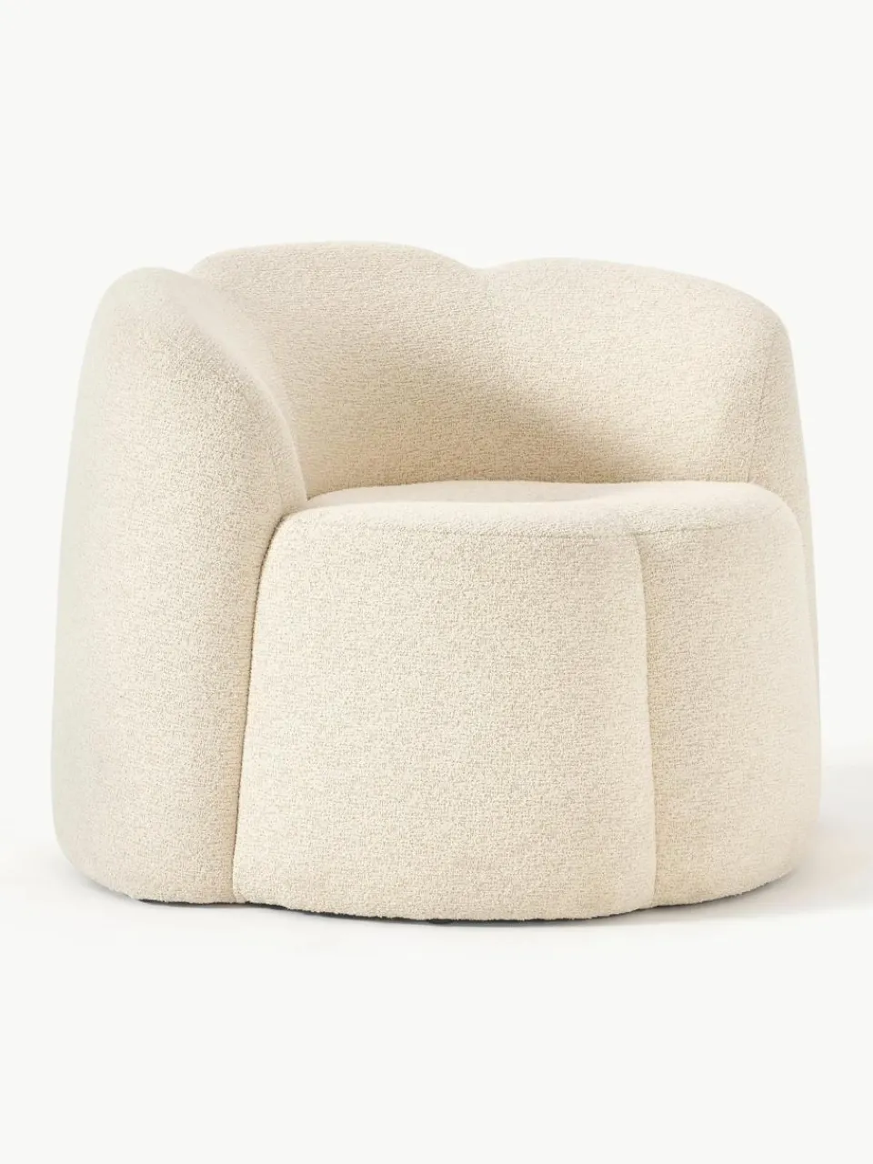 Bouclé loungefauteuil Fleur^Westwing Collection New