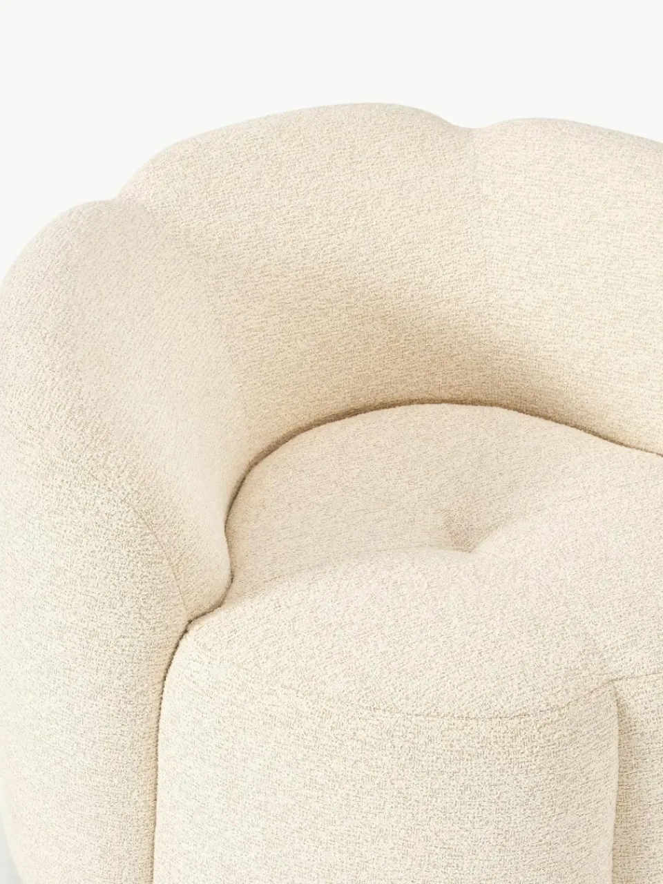 Bouclé loungefauteuil Fleur^Westwing Collection New