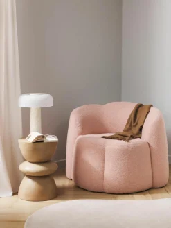 Bouclé loungefauteuil Fleur^Westwing Collection Online