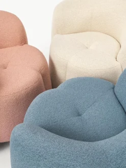 Bouclé loungefauteuil Fleur^Westwing Collection Online