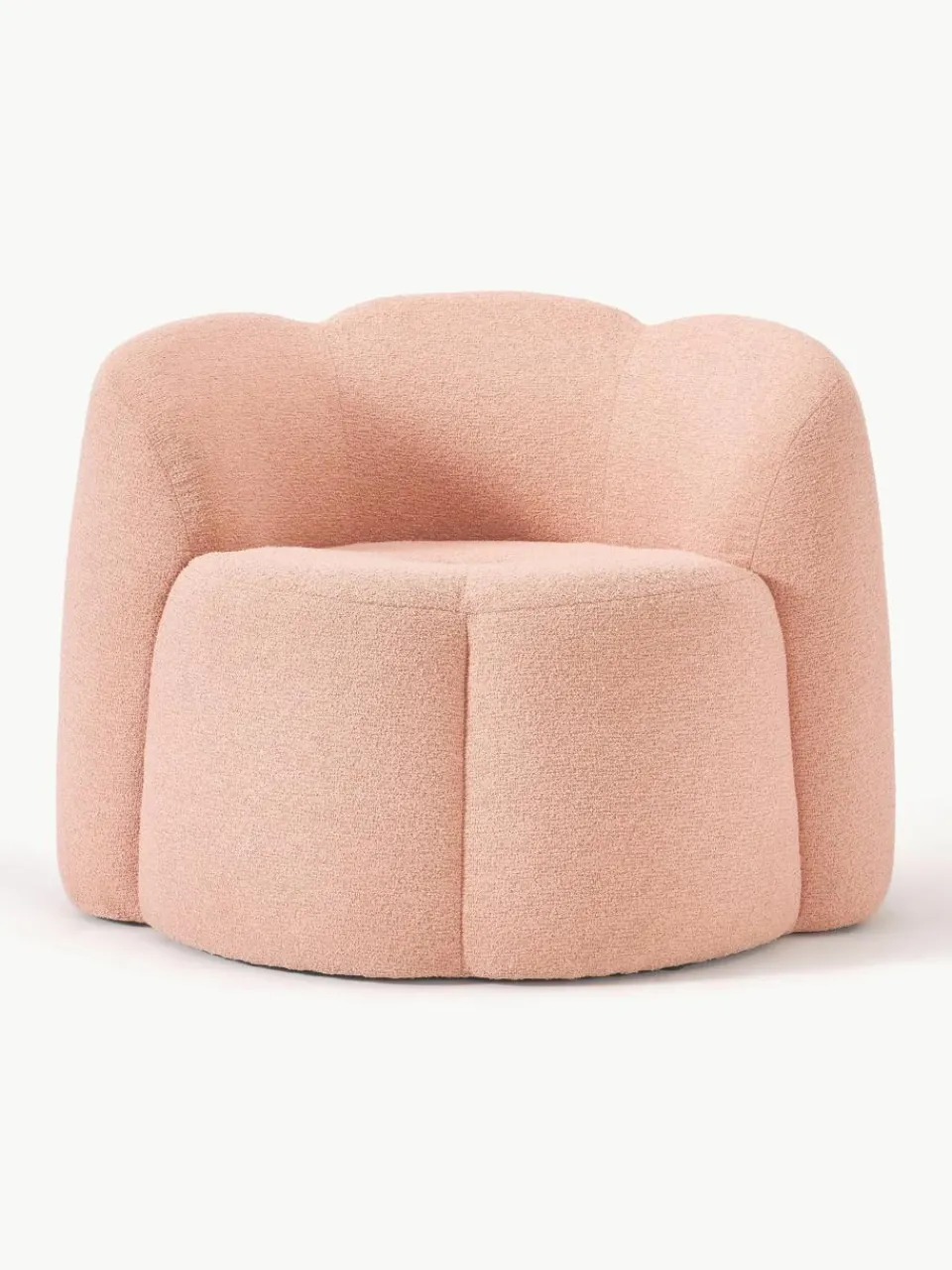 Bouclé loungefauteuil Fleur^Westwing Collection Online