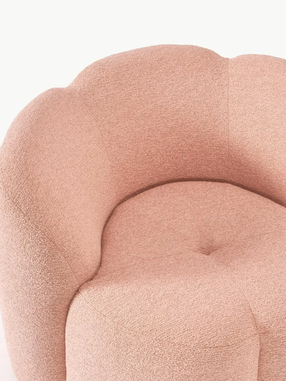 Bouclé loungefauteuil Fleur^Westwing Collection Online