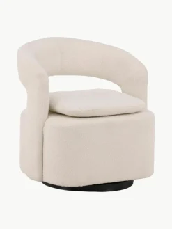 Bouclé loungefauteuil Laurel met draaifunctie^Westwing Outlet